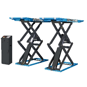 Подъёмник ножничный короткий напольный г/п 3500 кг. KraftWell арт. KRW350SF_blue
