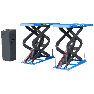 Подъёмник ножничный короткий заглубляемый г/п 3600 кг. KraftWell арт. KRW360SU_blue
